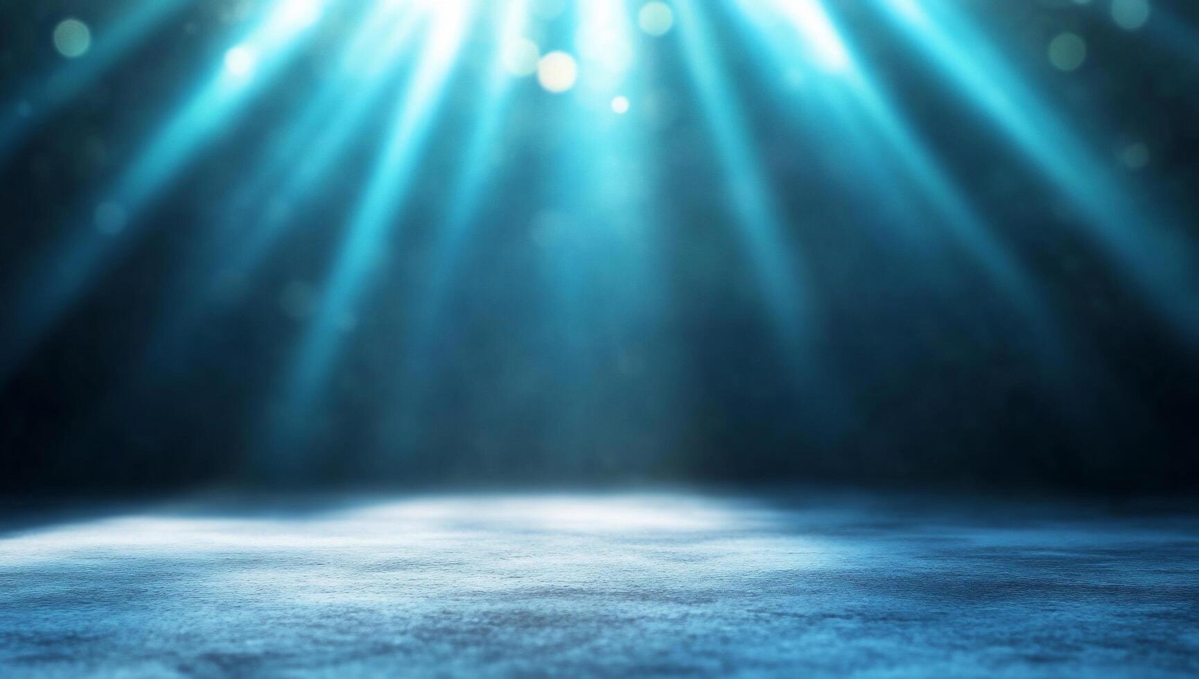 A serene underwater scene with light rays illuminating a tranquil surface. photo