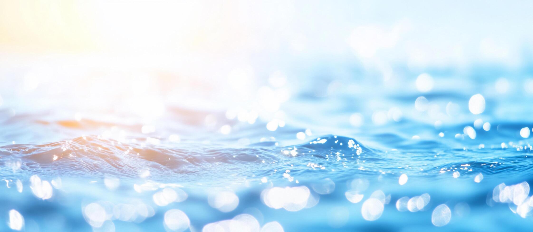 A serene image of water with sunlight reflecting off its surface. photo