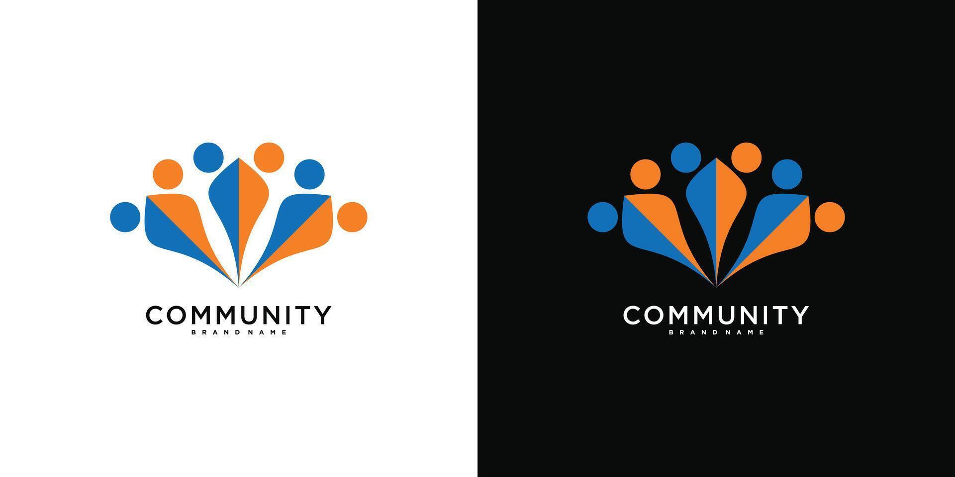 community logo designs template vector