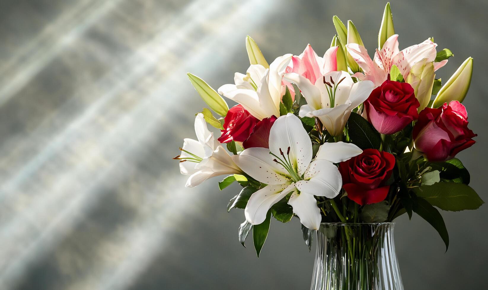 A vase with flowers in it photo