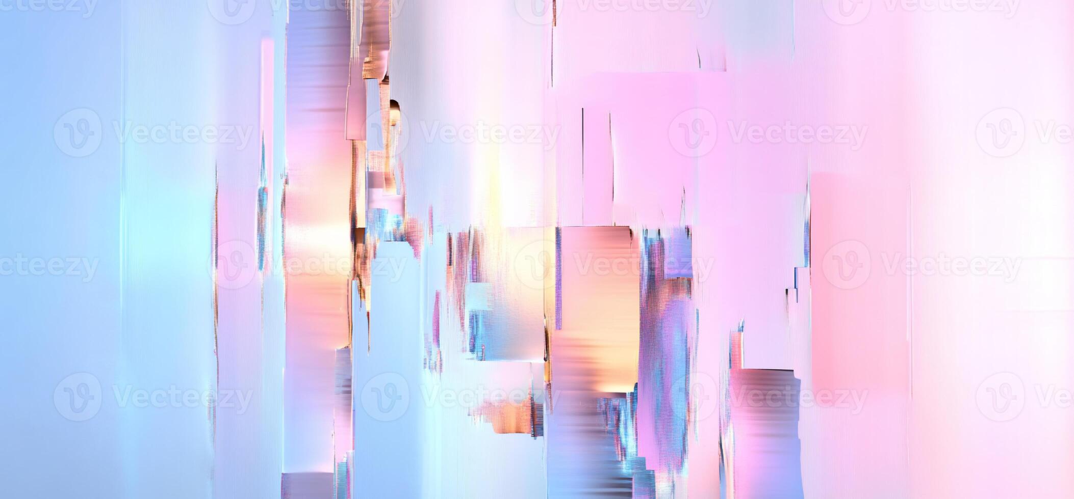 Abstract digital artwork featuring vibrant colors and distorted shapes. photo