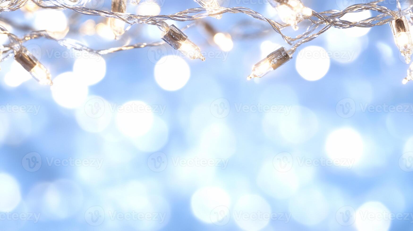 A blurred background with decorative lights creating a festive atmosphere. photo