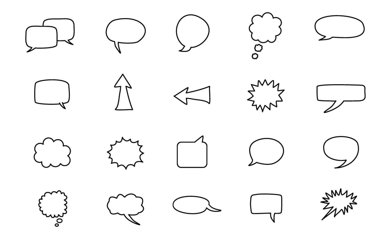 Speech bubbles set of speech bubbles icons vector