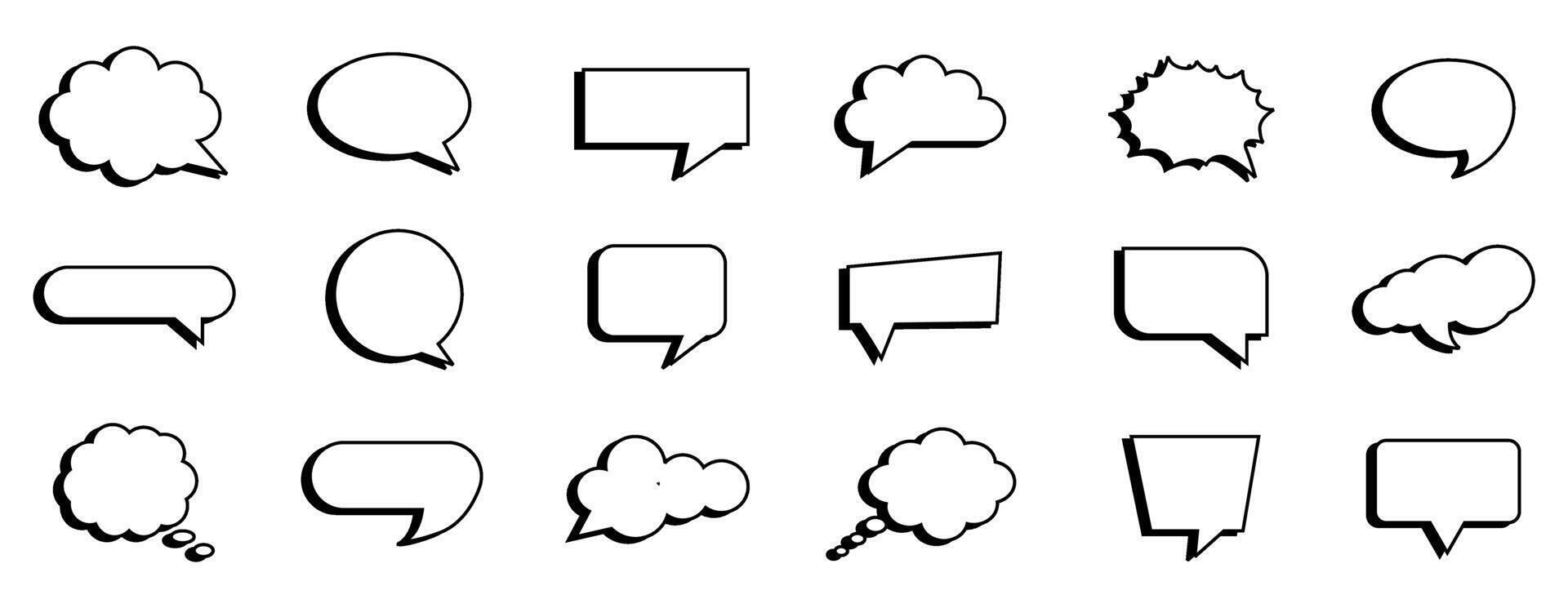 Speech bubbles set of speech bubbles vector