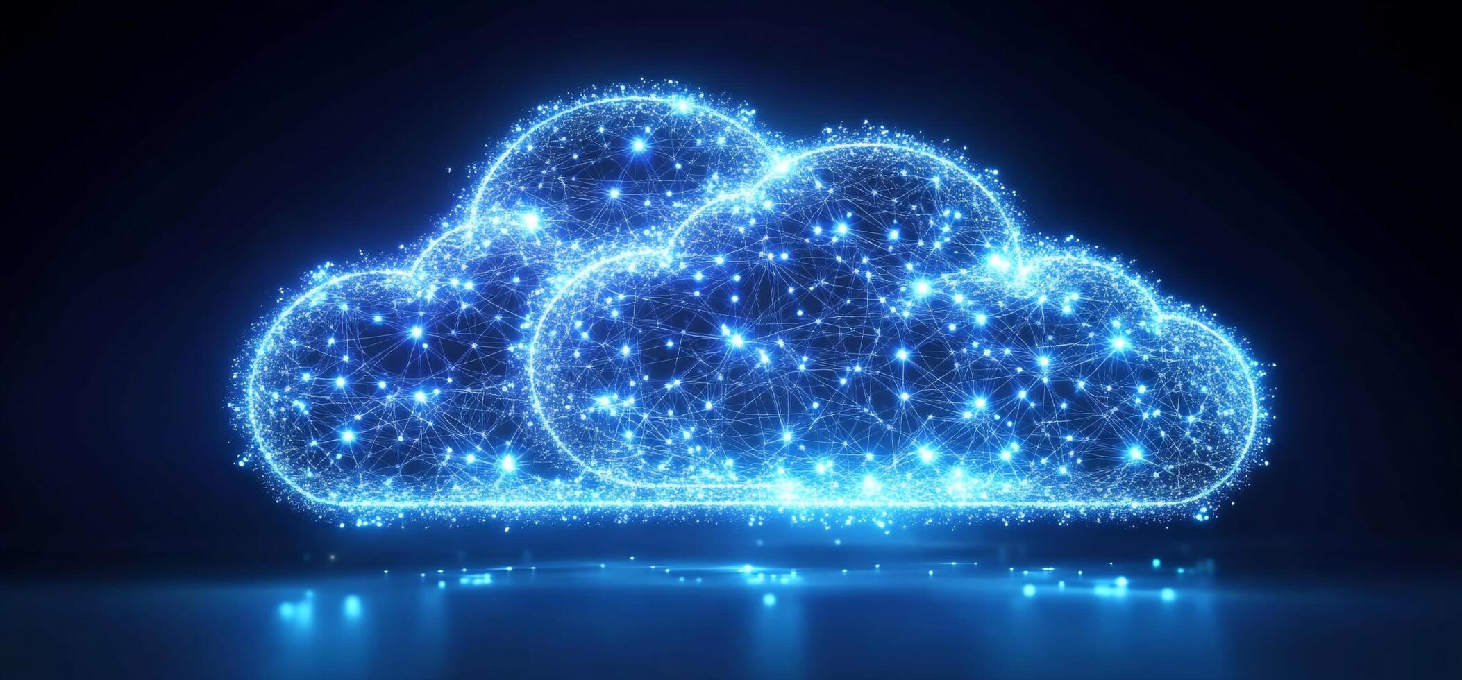 Digital representation of clouds symbolizing data storage and connectivity. photo