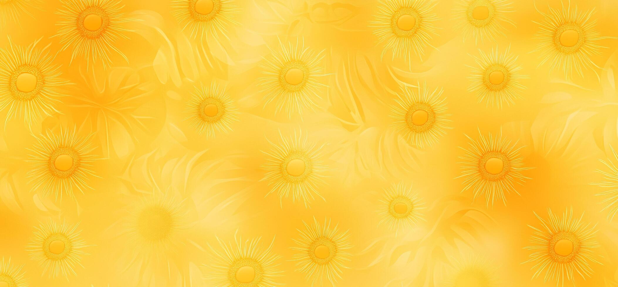 A vibrant yellow background with sunflowers, creating a cheerful atmosphere. photo
