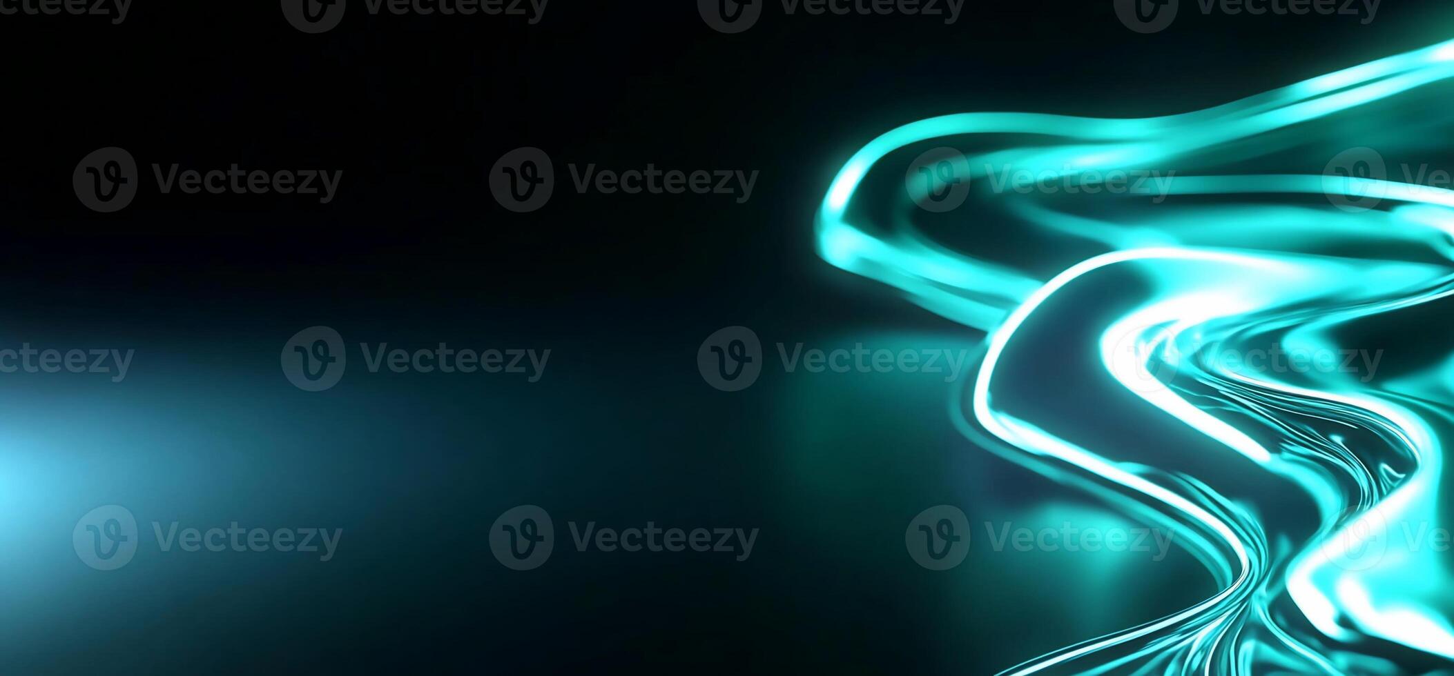 Abstract glowing lines in a dark background, creating a dynamic effect. photo