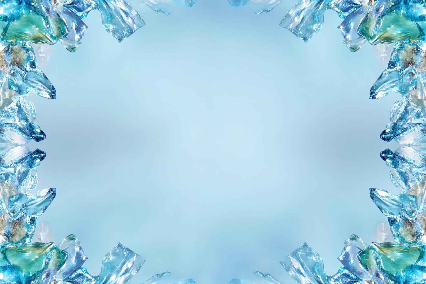Abstract icy blue background with jagged edges for design use. photo