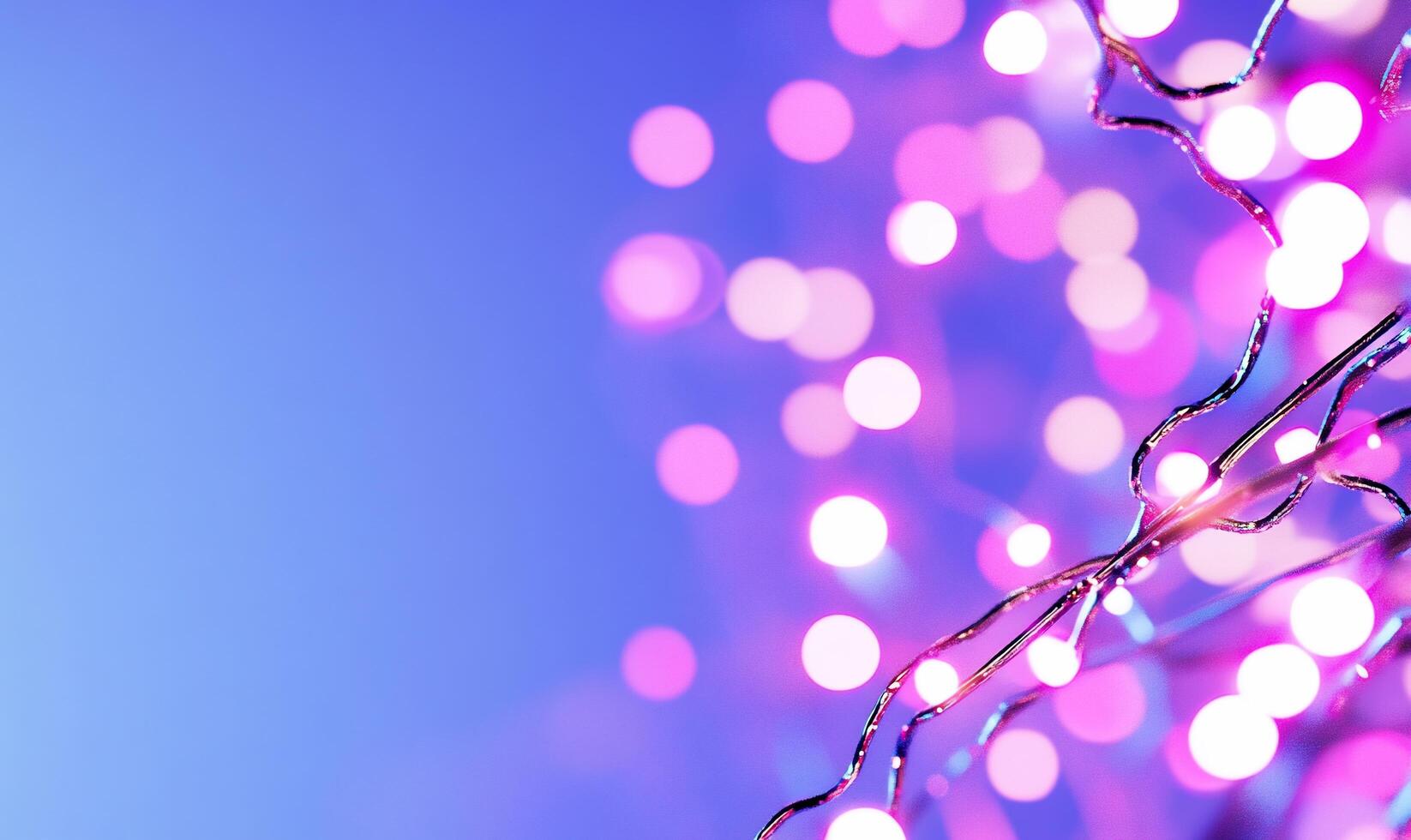 A close-up of colorful bokeh lights with a soft gradient background. photo