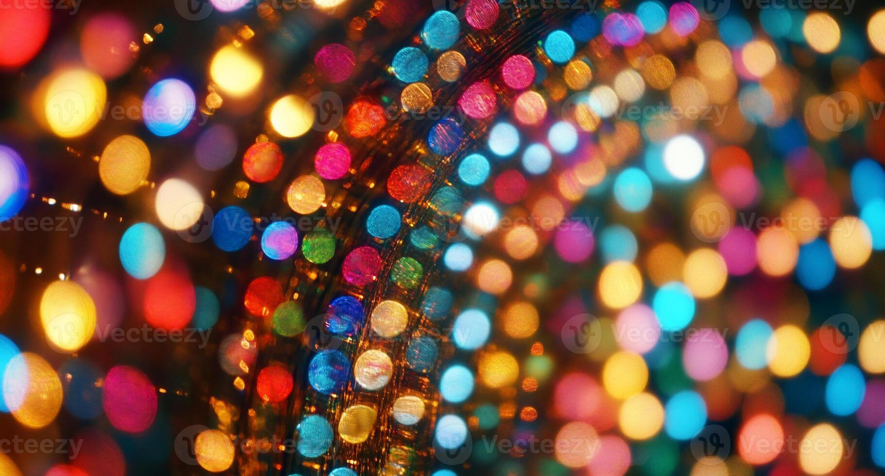 Colorful lights are shown in a circular pattern photo