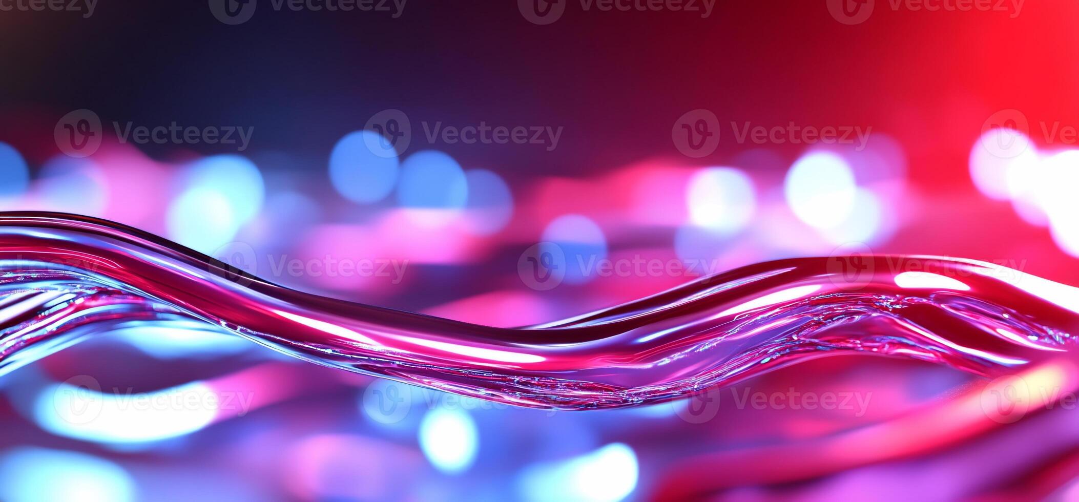 Abstract image of flowing liquid with colorful light reflections. photo