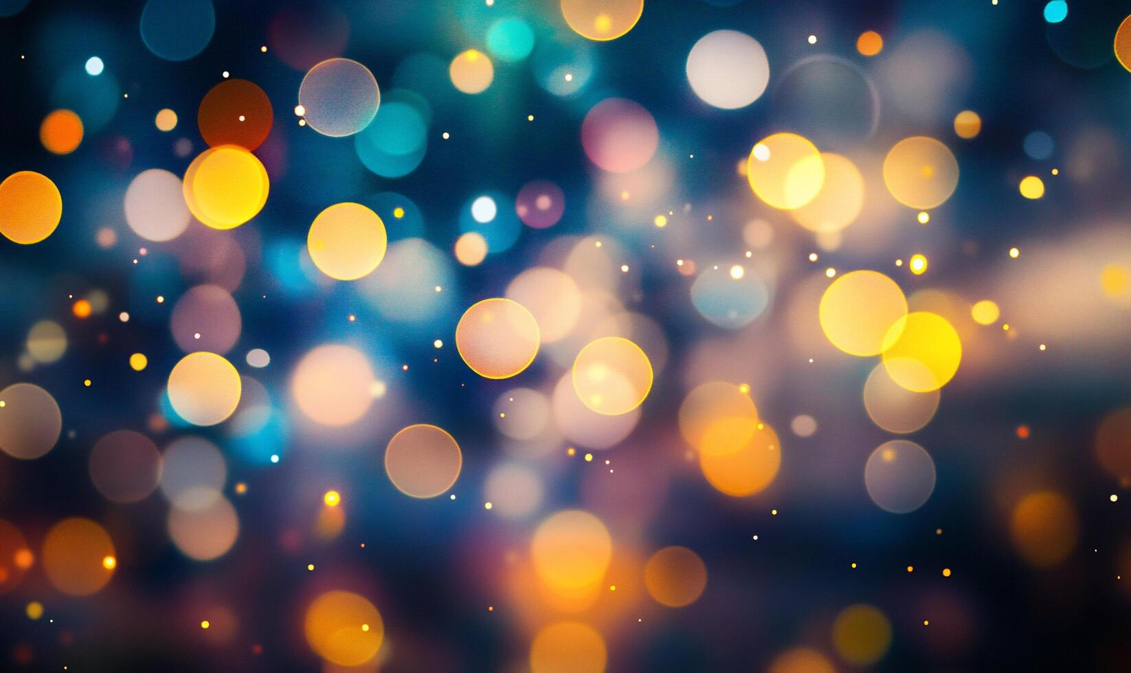 A vibrant, blurred background with colorful bokeh lights. photo