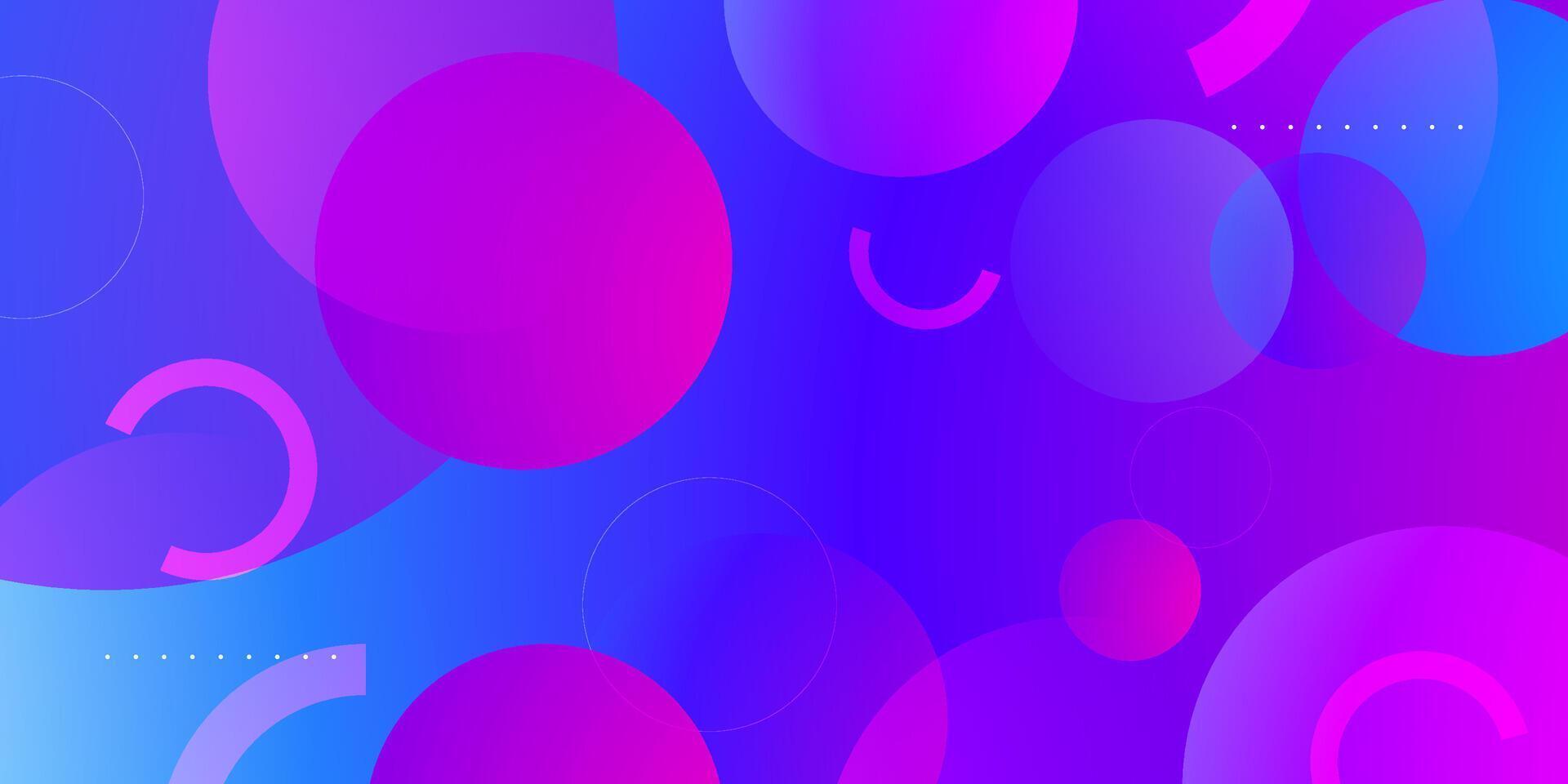 Abstract 3D colorful gradient purple and blue background. Overlap circle layer simple pattern. vector