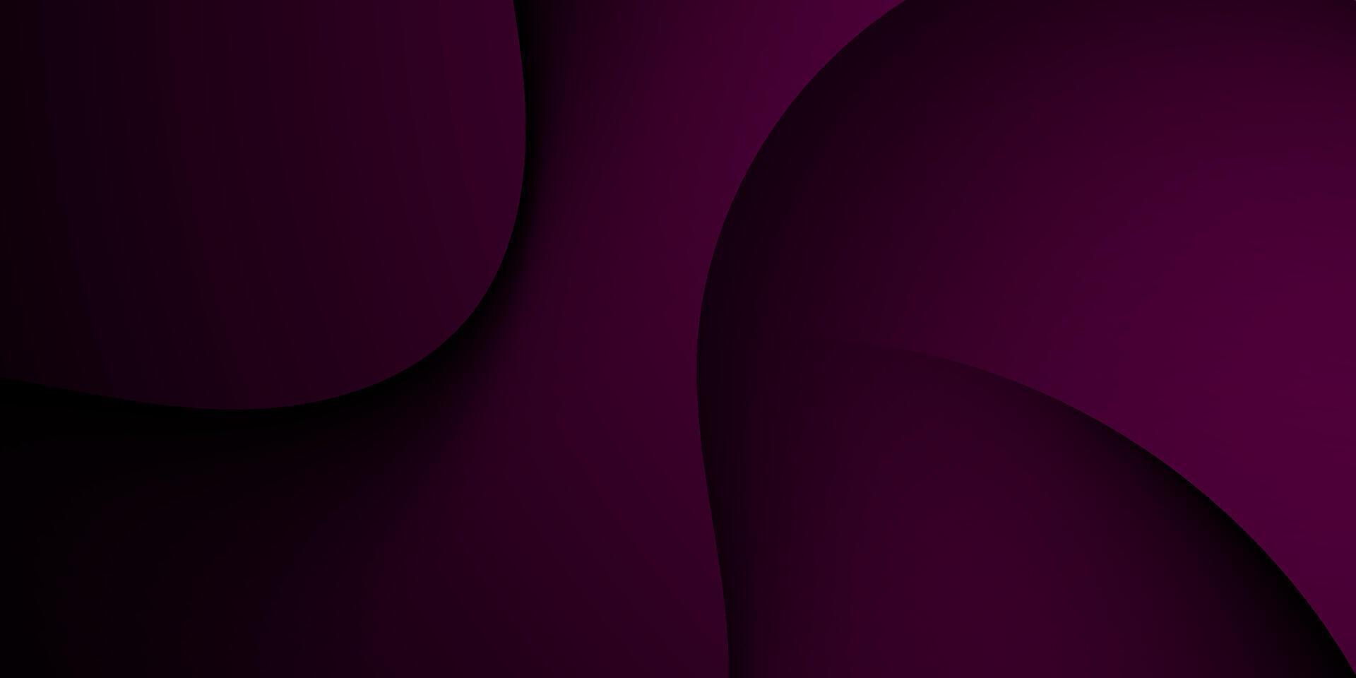 Abstract realistic 3D wave dark purple background. Modern wave shapes pattern design. vector