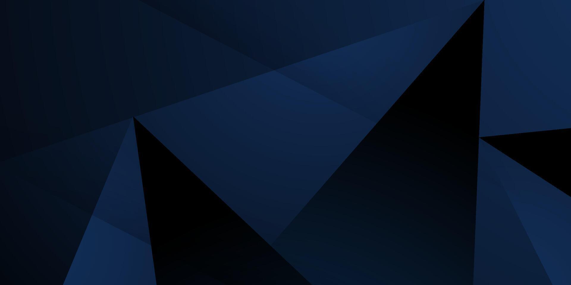 Abstract dark blue triangle 3D background. Simple triangle overlap pattern. vector