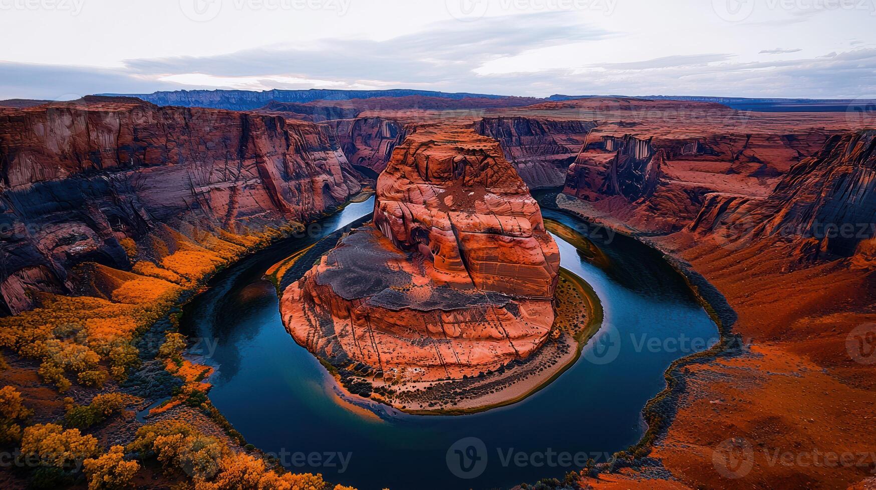 Majestic Horseshoe Bend Canyon River Landscape Arizona s Stunning Red Rock Formation photo