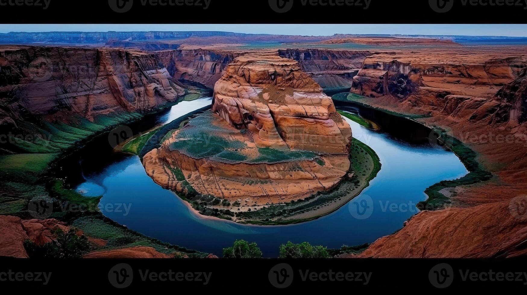 Majestic Horseshoe Bend Arizona Scenic River Landscape Red Rock Canyon USA photo
