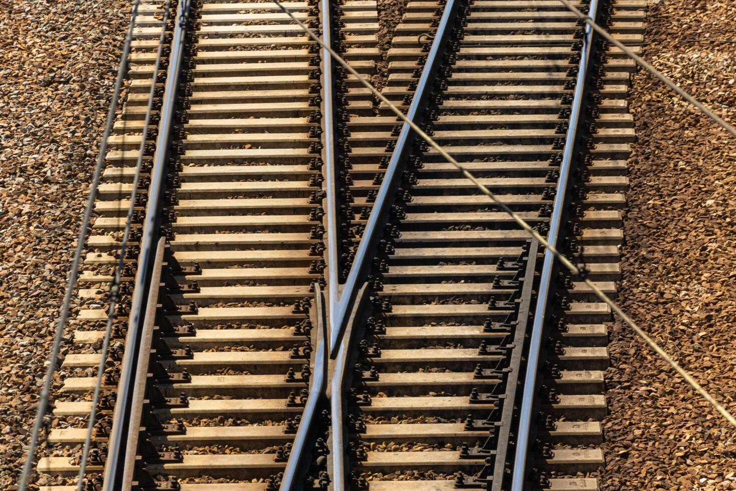 railroad tracks . background or texture photo