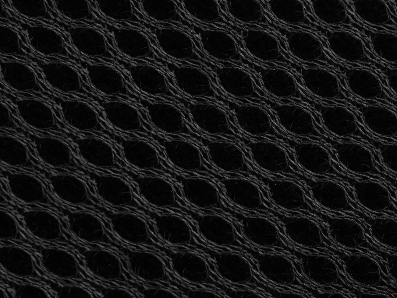 black cotton fabric with a mesh pattern for visible details. background photo