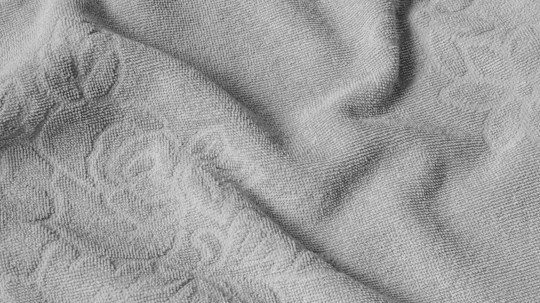 Crinkled gray cotton material photo