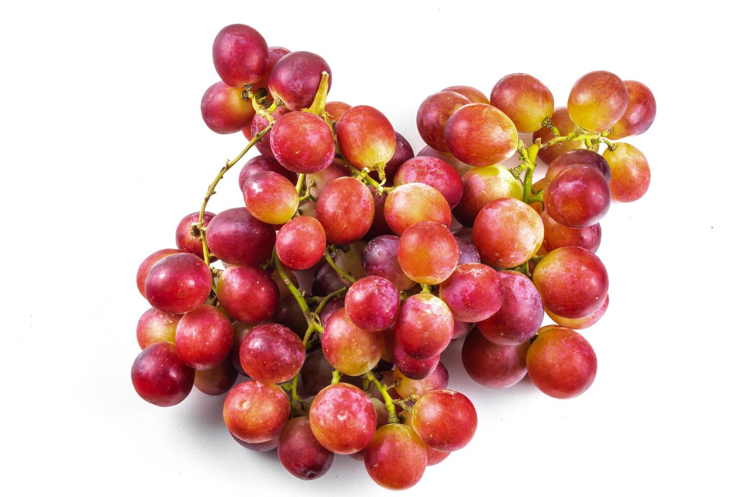 pink grapes macro photo on a white background