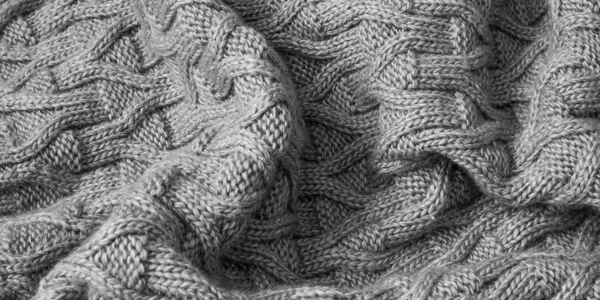 gray cotton fabric with an interesting pattern photo