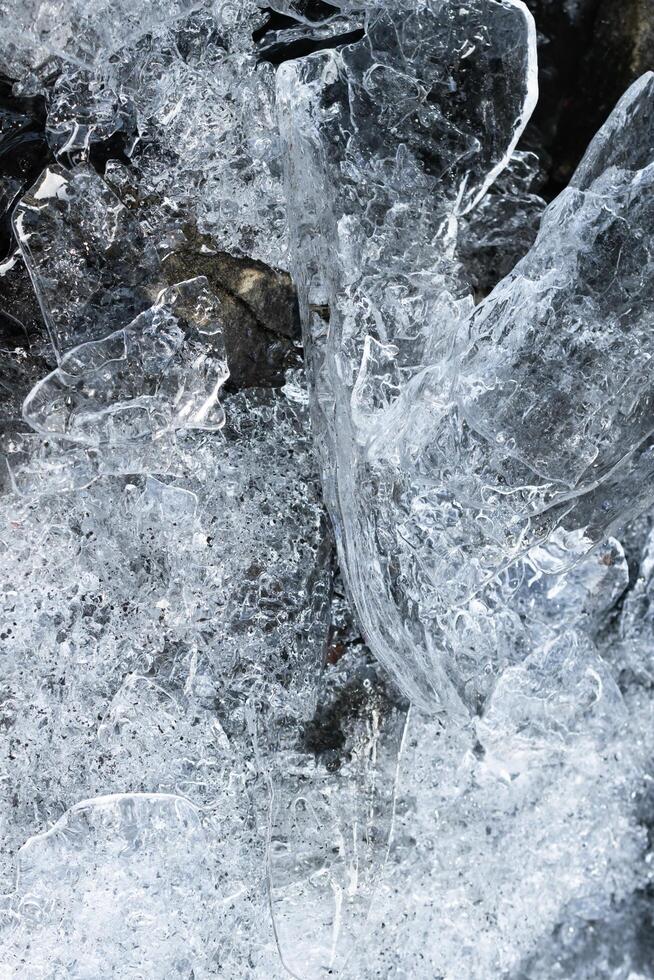 ice with visible details and interesting texture photo