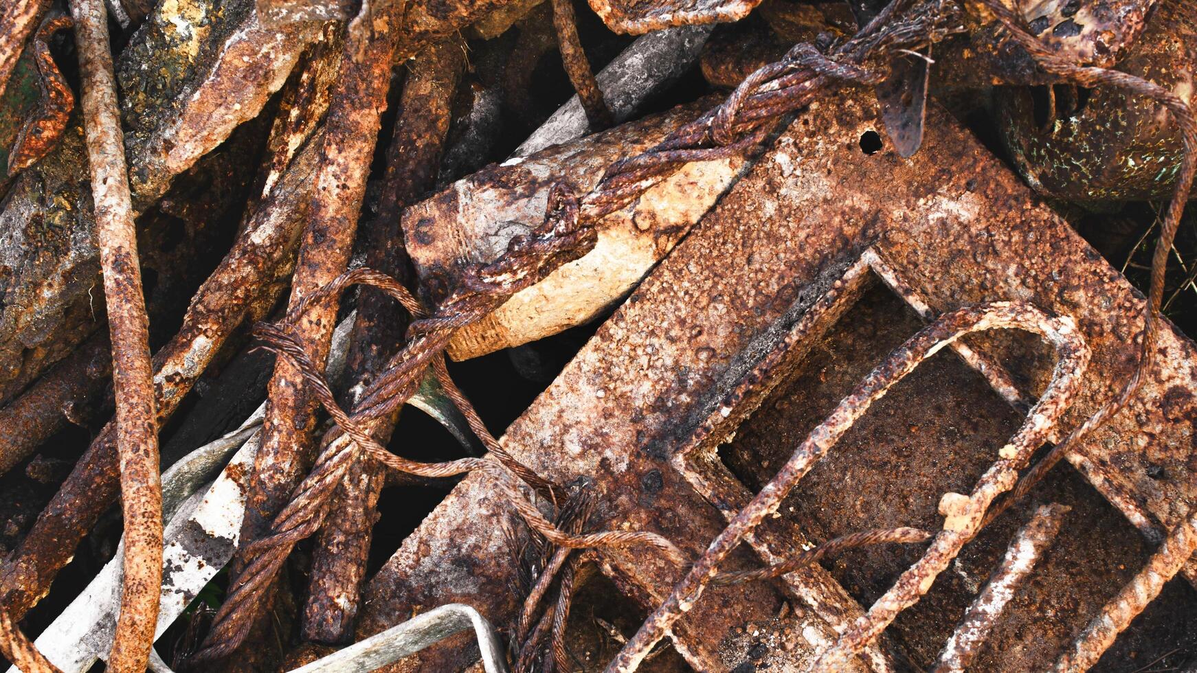 steel scrap with visible details. background or texture photo
