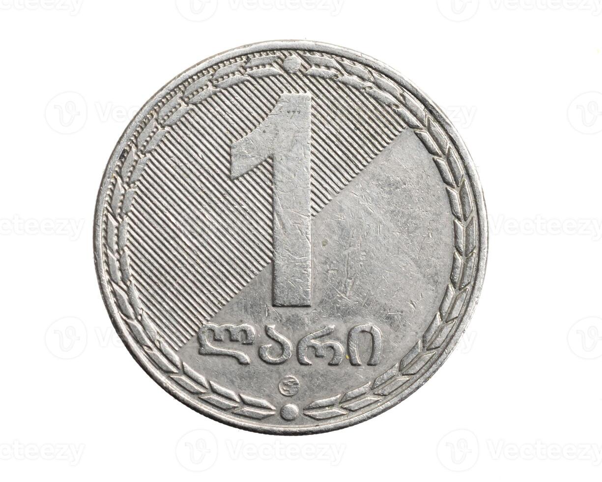 one Georgian lari coin photo
