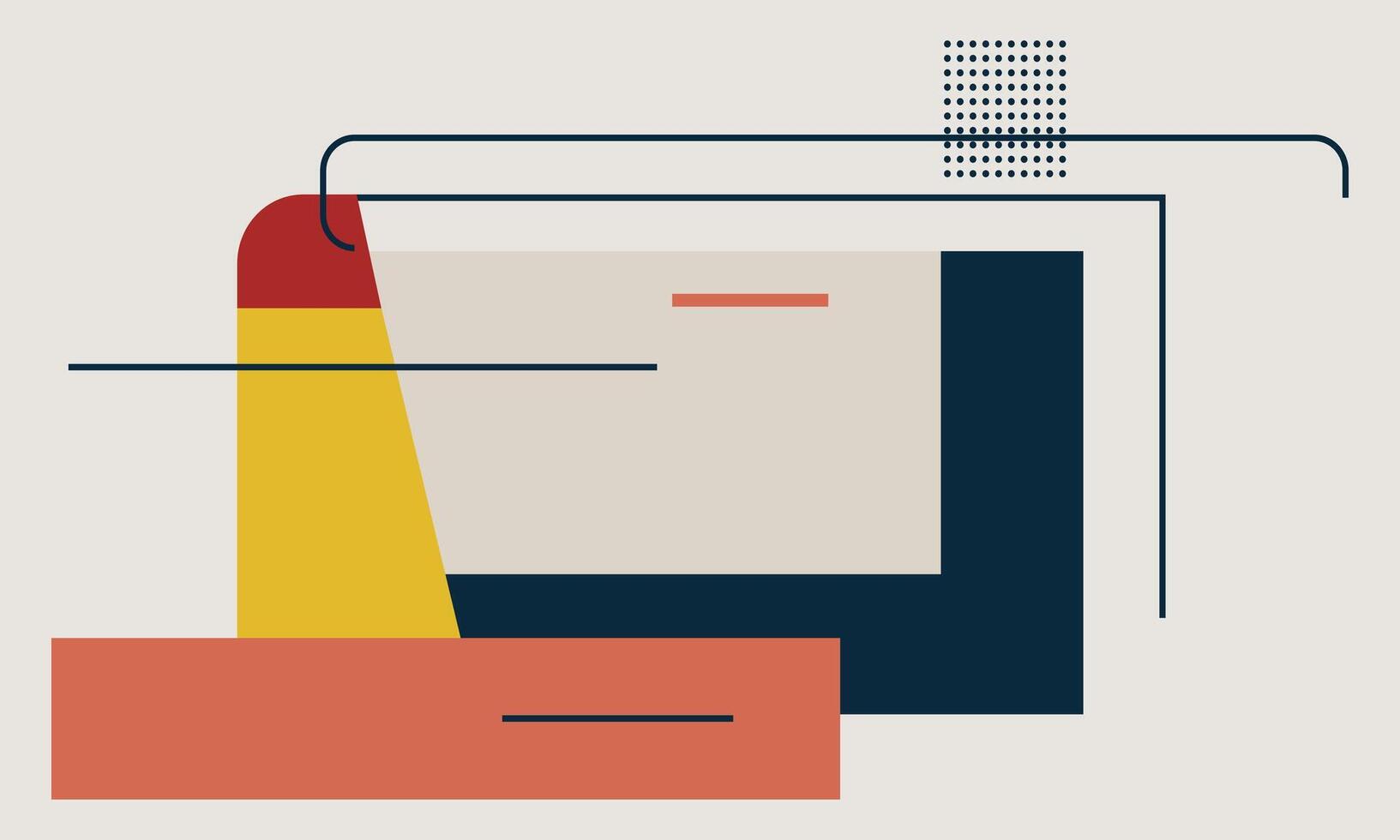 abstract illustration frame flat design vector