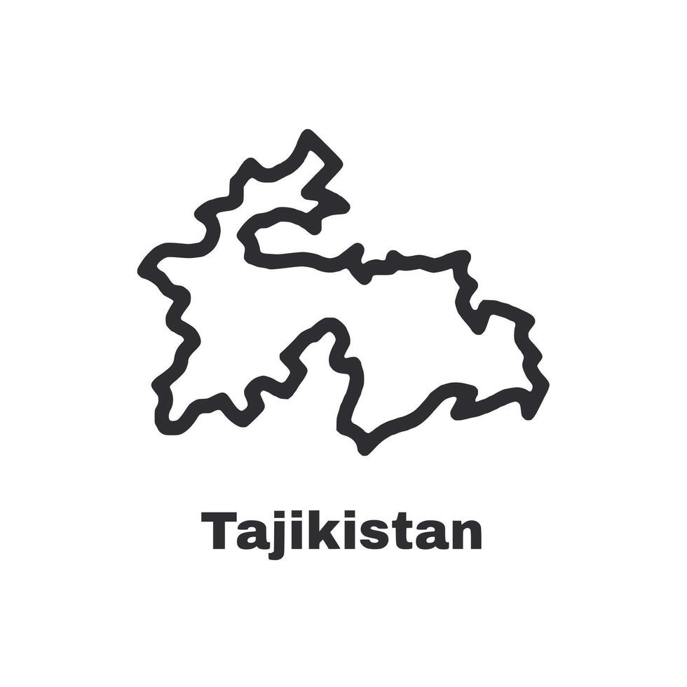 A map of Tajikistan vector