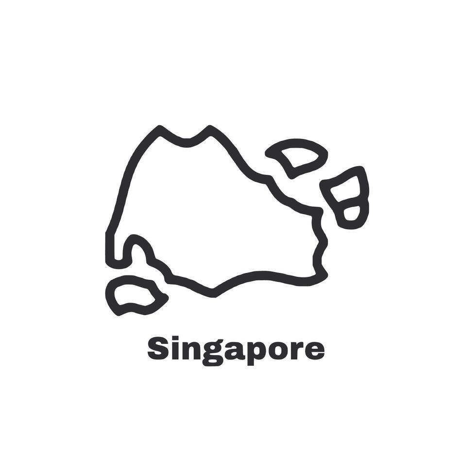 A map of Singapore vector