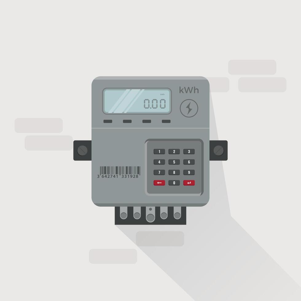 Digital electrical meter design illustration vector