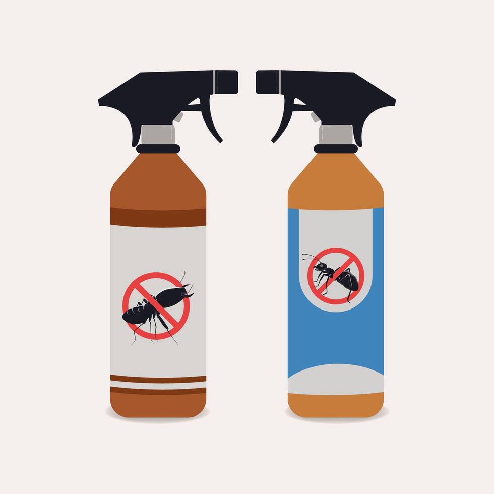 Ant and termite killer spray design illustration vector