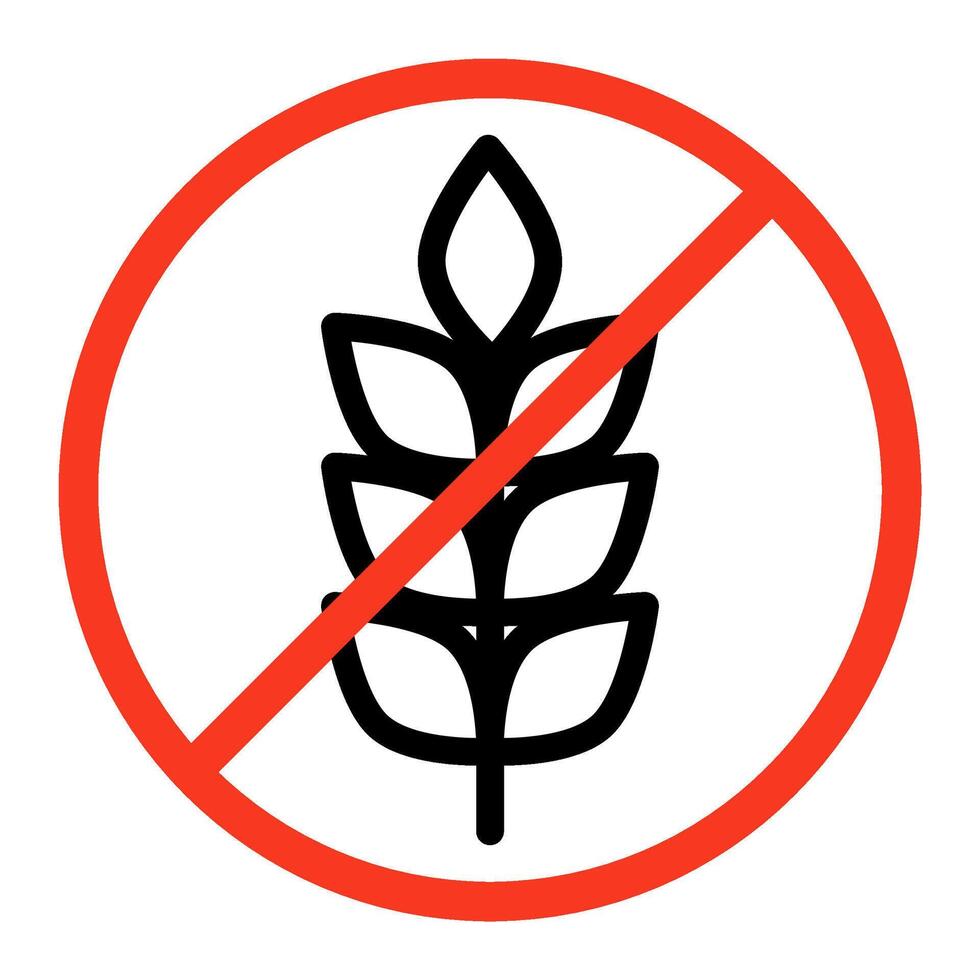 Gluten free icon on white background. vector