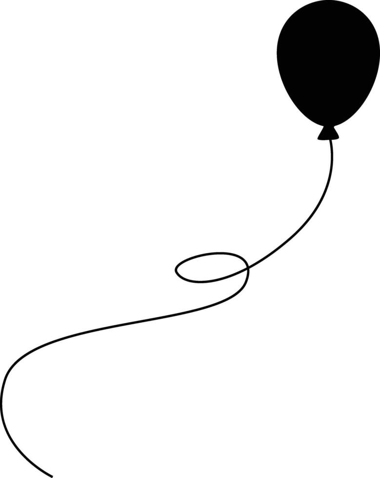 Simple Balloon Silhouette Illustration for Creative Designs vector