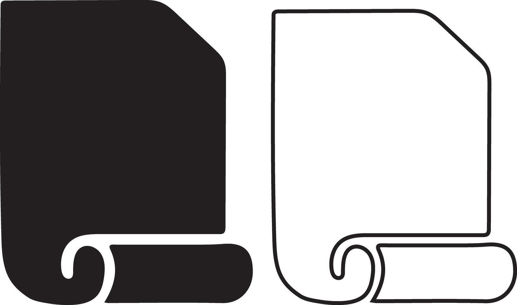 Paper Scroll silhouette icon design vector