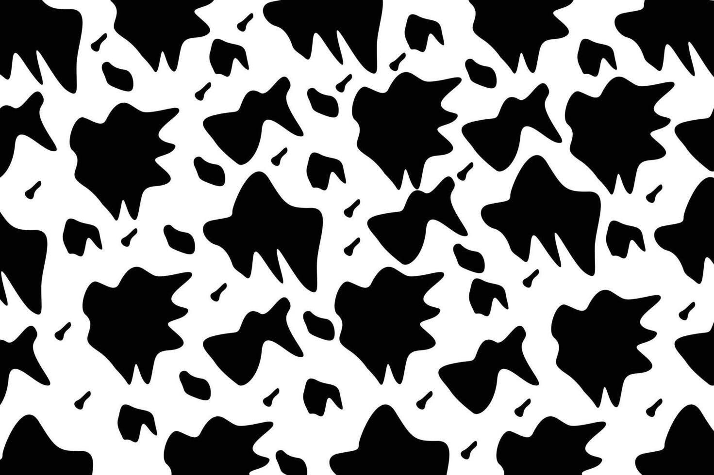 Seamless cow print design on white background vector