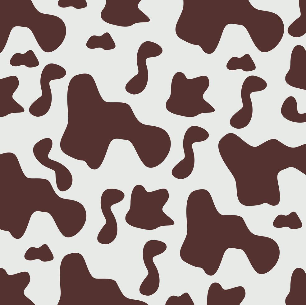 Cow Print Design With Brown Color vector