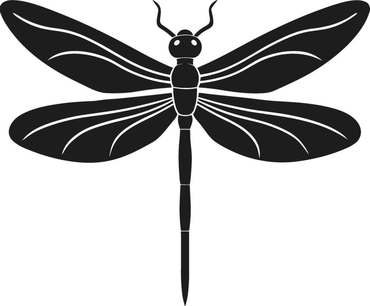 Elegant Dragonfly Silhouette for Spring-Themed Designs vector
