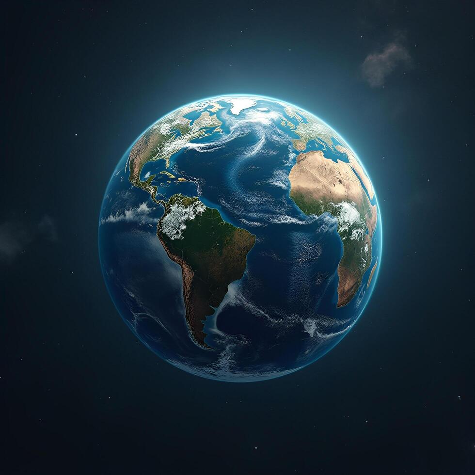 The earth is shown in this image photo