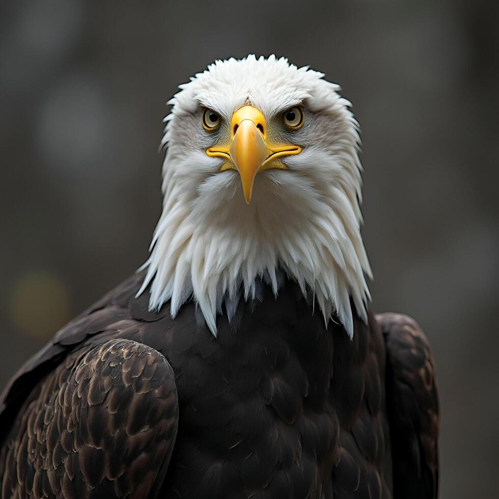 The eagle is looking at the camera photo