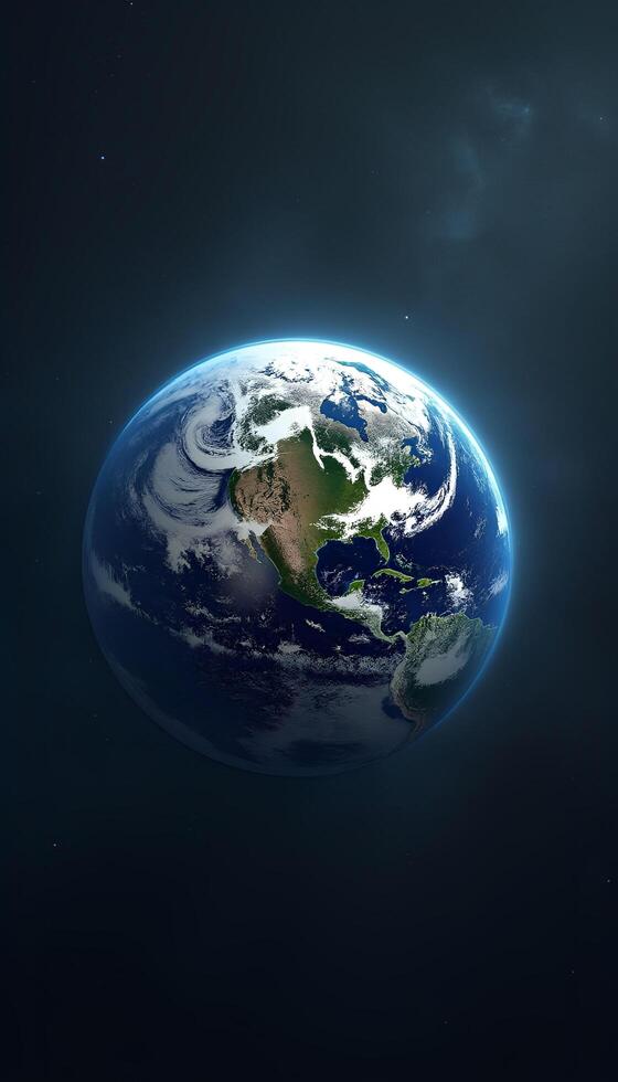 The earth is shown in this image photo