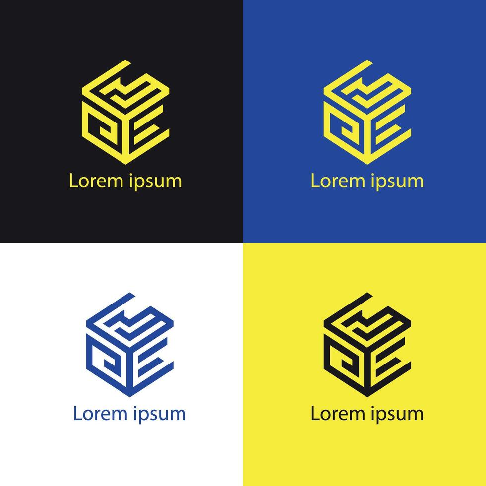 Abstract Business Geometric Logo Design vector