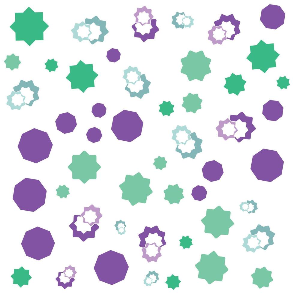 Abstract Geometric Pattern with Stars and Octagons vector