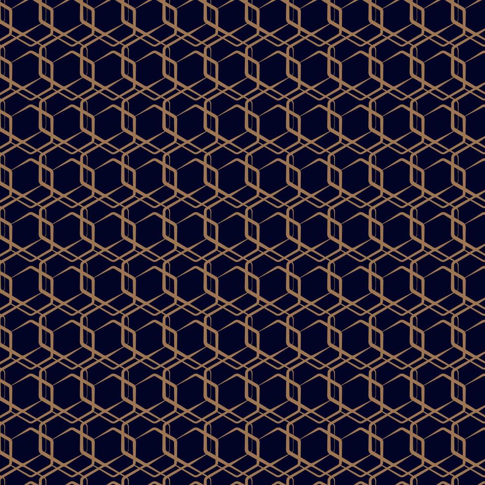 Trendy Gold Geometric Hexagon Pattern vector