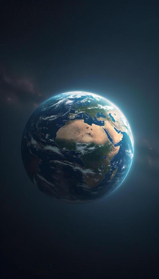 The earth is seen from space in this image photo