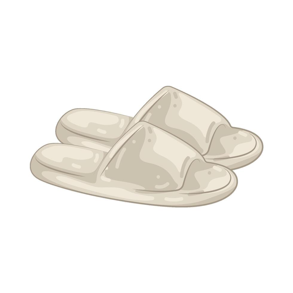 Illustration of White Slippers vector