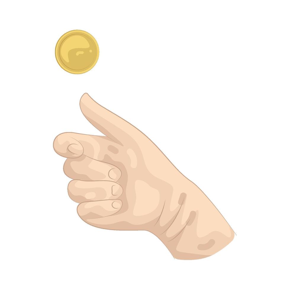 Illustration of Coin toss vector