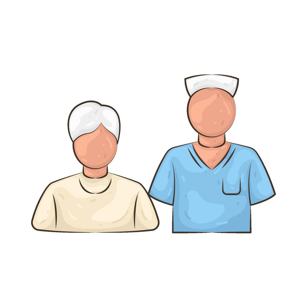 Illustration of Caregiver vector